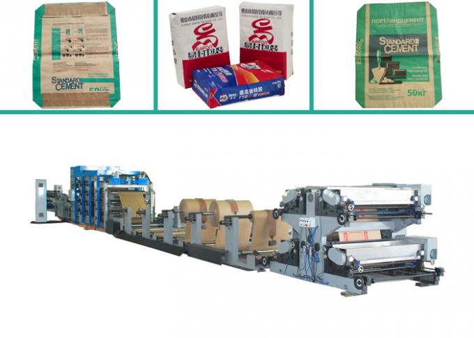 4 macchina/sacchi di carta automatici di fabbricazione del sacco di carta del cemento di stampa a colori che fanno linea